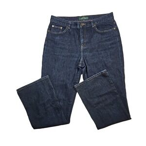 Ralph Lauren Women's Dark Wash Classic Bootcut Blue Jeans Size 10